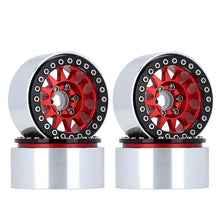 Load image into Gallery viewer, INJORA 4PCS 1.9" 12-spoke Metal Beadlock Wheel Rims for 1/10 RC Crawler
