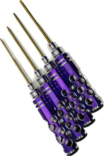 Load image into Gallery viewer, Golden Titanium Hexagon Screwdrivers Purple 4PCS Allen 1.5/2.0/2.5/3.0
