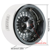 Load image into Gallery viewer, INJORA Turbine 1.9&quot; Aluminum Beadlock Wheels Offset -10mm For 1/10 RC Crawler
