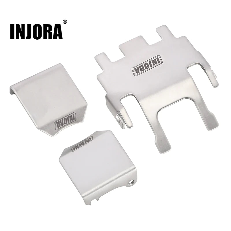 Stainless Steel Chassis Armor Skid Plate Axle Protector For 1/18 TRX4M