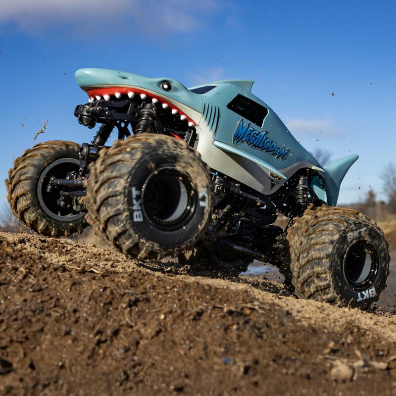 1/18 Mini LMT Megalodon 2S 4X4 RTR Brushed Monster Truck (Battery & Charger Included)