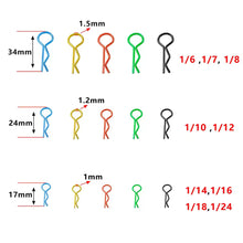 Load image into Gallery viewer, 260 Piece body pin set 1/6 to 1/24 scale
