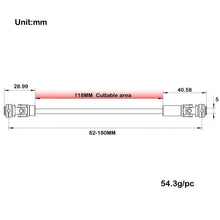 Load image into Gallery viewer, MEUS Racing SCX10 Cuttable Drive shafts 62-180MM
