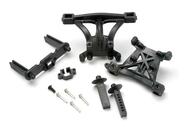 Traxxas 5314 - Body mounts, front & rear/ body mount posts, front & rear/ 2.5x18mm screw pins (4)/ 4x10mm BCS (1)