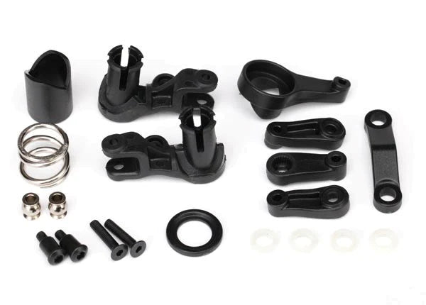 Traxxas 6845X - Steering Bellcranks/ Servo Saver/ Servo Saver Spring/ Servo spring retainer/servo horn, steering