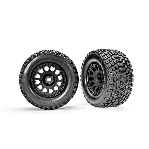 Traxxas 7872 - Tires & wheels assembled glued XRT Race black wheels Gravix tires