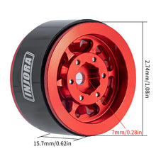 Load image into Gallery viewer, 1.0&quot; Negative Offset 2.85mm Beadlock Aluminum Wheel Rims for 1/24 RC Crawlers (4)
