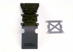 Traxxas 4937 - Skidplate, Front Plastic (Black)/ Stainless Steel Plate
