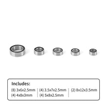 Load image into Gallery viewer, Sealed Steel Bearing Kit (22 pcs) for 1/18 Traxxas TRX-4M
