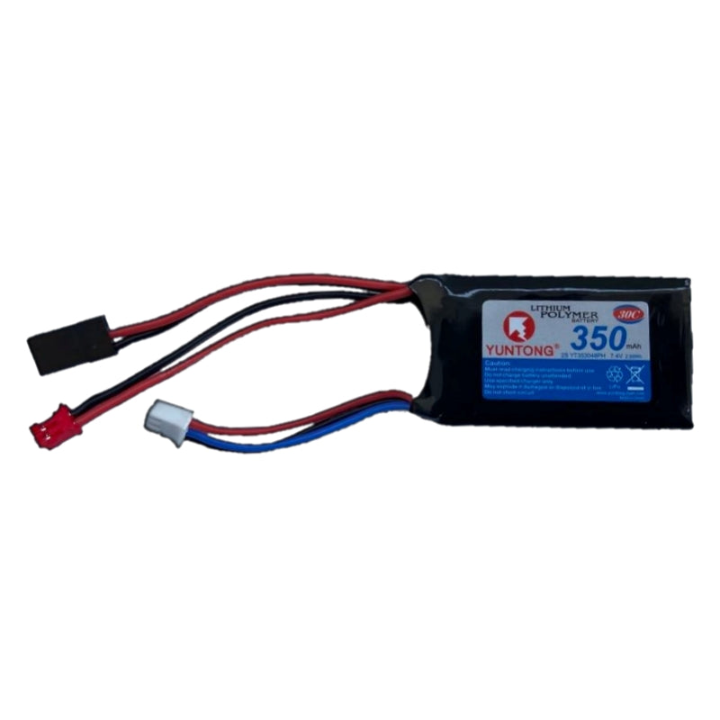 New V2 350mAh 7.4v 30C SCX24 Lipo Battery with Servo plug for Charging. 55x31x8mm