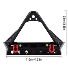 Load image into Gallery viewer, Black Metal Front Bumper with Lights for 1/10 RC Crawler
