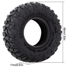 Load image into Gallery viewer, 4PCS 1.0&quot; 49*17mm Extreme Mud Terrain Tires for 1/24 RC Crawlers
