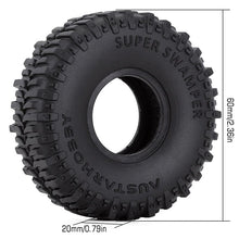 Load image into Gallery viewer, 4PCS 1.0&quot; 60*20mm Rubber Super Swamper Mud Tires for Axial SCX24
