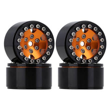 Load image into Gallery viewer, 1.0&quot; CNC Aluminum Beadlock Rims 1/24th Scale, Orange, Grey
