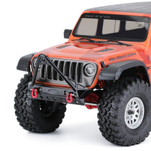 Load image into Gallery viewer, Black Metal Front Bumper with Lights for 1/10 RC Crawler
