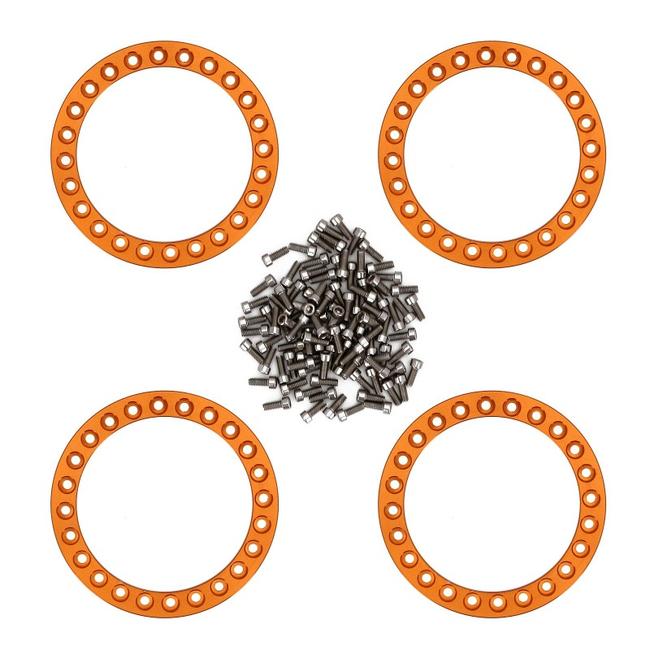 4PCS CNC Aluminum Wheel Outer Beadlock Rings for 1.9