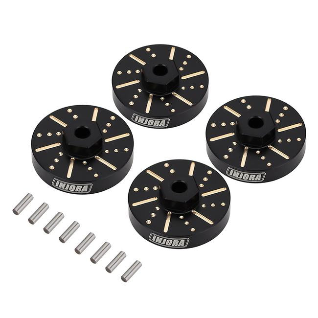 Black Brass Extended Wheel Hubs For Axial SCX24