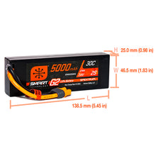 Load image into Gallery viewer, 5000mAh 2S 7.4V Smart G2 LiPo 30C Hard Case; IC3 by Spektrum
