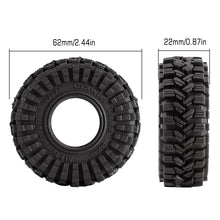 Load image into Gallery viewer, 1.0&quot; 62*22mm S5 King Trekker Super Soft Sticky All Terrain Tires for 1/18 1/24
