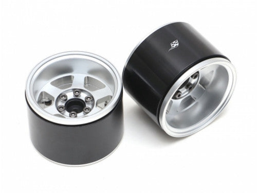 Boom Racing Extra Wide TE37XD KRAIT™ 1.9 Deep Dish Aluminum Beadlock Wheels w/ XT606 Hub (2) Silver