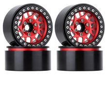 Load image into Gallery viewer, 1.9&quot; Metal Beadlock Wheel Rims 1/10th Scale in Red or Orange
