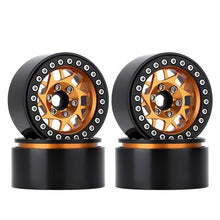 Load image into Gallery viewer, 1.9&quot; Metal Beadlock Wheel Rims 1/10th Scale in Red or Orange
